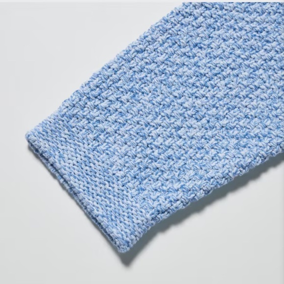 Uniqlo Knit Short Jacket (Long Sleeve) BLUE size Medium - Picture 3 of 14